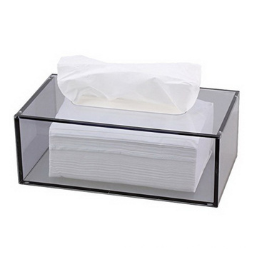 Hotel Rectangular Transparent Facial Paper Acrylic Tissue Box Holder  Cover